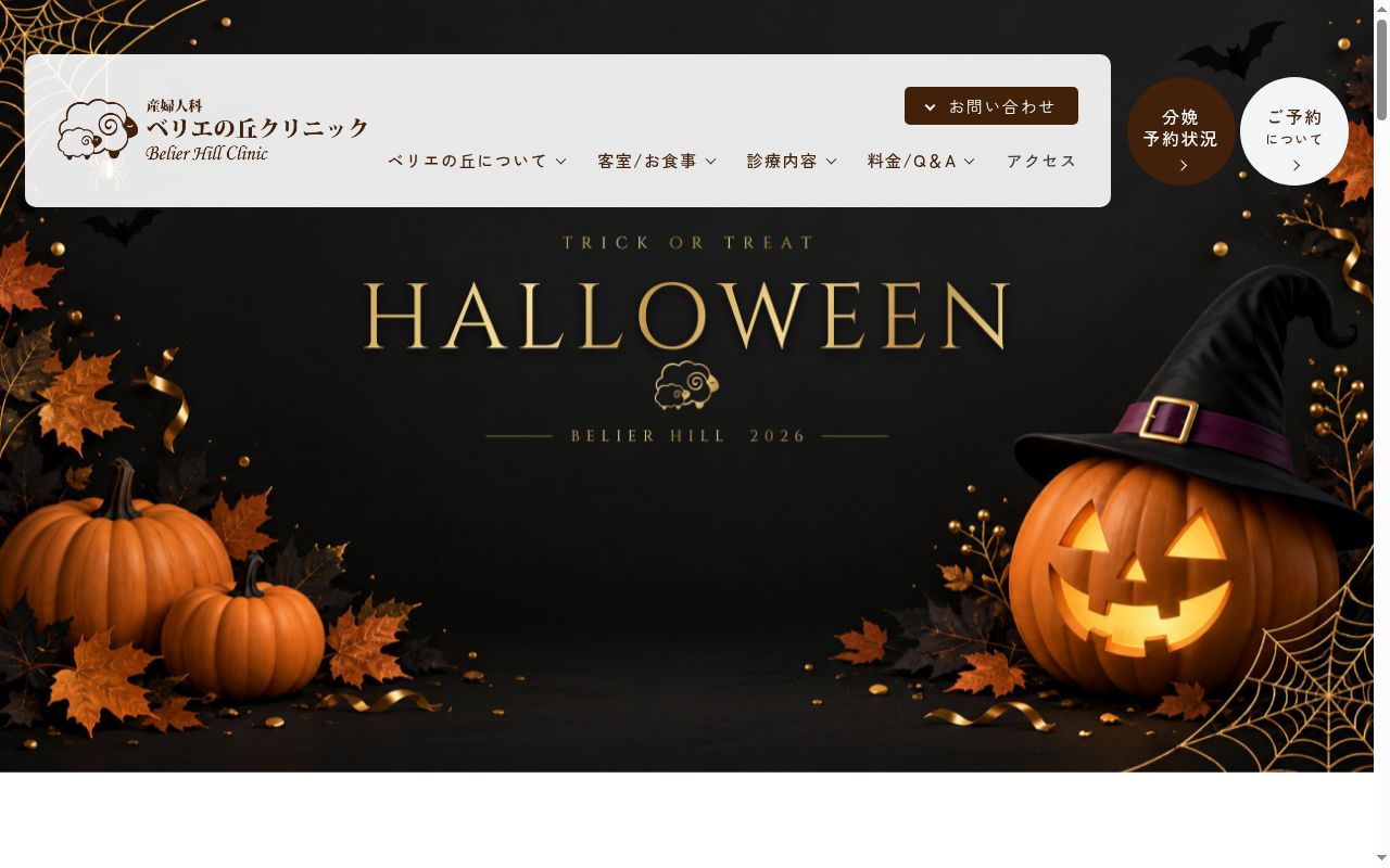医療法人社団ルクール ベリエの丘クリニックの公式サイトのスクリーンショット